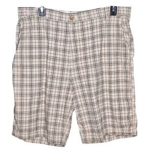 Urban Up Shorts Brown Beige Chino Pockets Outdoor Casual Cotton Men 40 Flaw